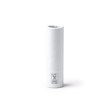 Бальзам для губ в упаковці з переробленого картону, колір білий - SB1486S101- Фото №1