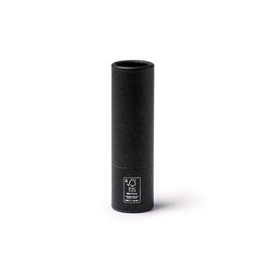 Бальзам для губ в упаковці з переробленого картону, колір чорний - SB1486S102- Фото №1