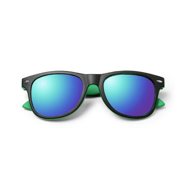 Солнцезащитные очки классического дизайна в двухцветной оправе, цвет зеленый - SG1463S1226- Фото №1