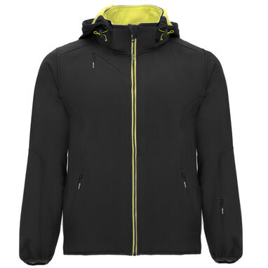 Двухслойная спортивная куртка SoftShell, цвет черный - SS64280602- Фото №1
