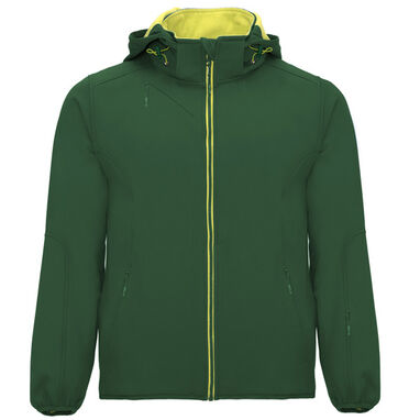 Двухслойная спортивная куртка SoftShell, цвет бутылочный зеленый - SS64280656- Фото №1