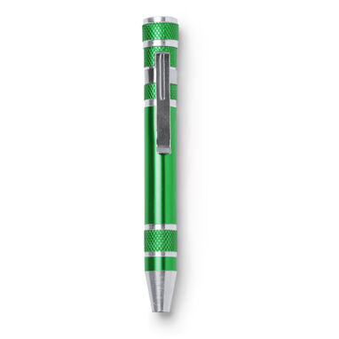 Алюмінієвий мультитул у формі ручки, колір зелений - TO3991S1226- Фото №1