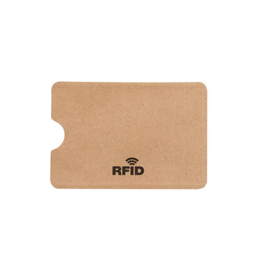 Чехол RFID для карты из переработанной бумаги, цвет бежевый - TT1261S129- Фото №1