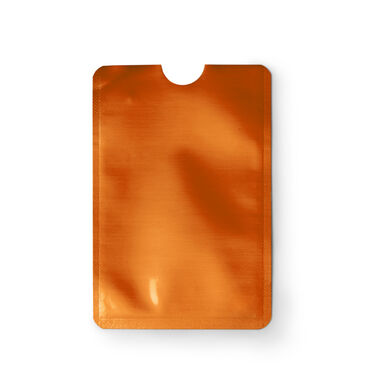 Чехол RFID для карты с алюминиевой отделкой, цвет оранжевый - TT1374S131- Фото №1