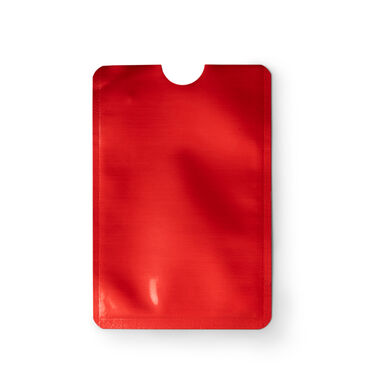 Чехол RFID для карты с алюминиевой отделкой, цвет красный - TT1374S160- Фото №1
