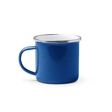 Металева емальована кружка в стилі ретро, колір синій - TZ1213S105- Фото №1