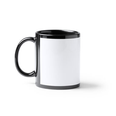 Керамічна чашка 350 мл, спеціальна для сублімації, колір чорний - TZ1363S102- Фото №1