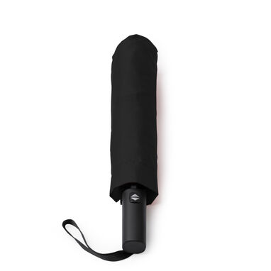 Складной штормовой зонтик с автоматическим открытием и резиновой ручкой, цвет черный - UM1268S101- Фото №1