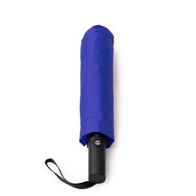 Складной штормовой зонтик с автоматическим открытием и резиновой ручкой, цвет синий - UM1268S105- Фото №1