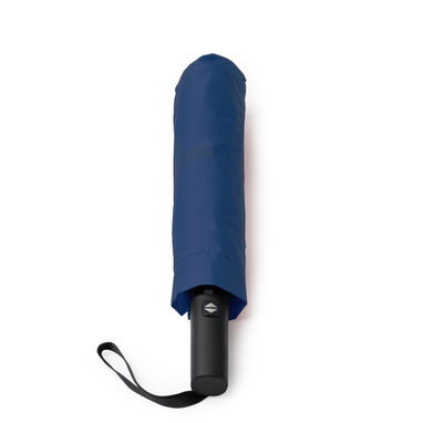 Складной штормовой зонтик с автоматическим открытием и резиновой ручкой, цвет синий - UM1268S155- Фото №1
