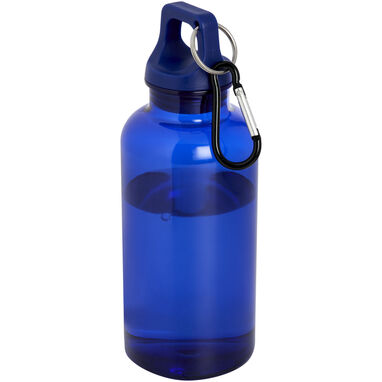 Бутылка для воды из переработанного пластика Oregon емкостью 400 мл с карабином, сертифицированная RCS, цвет синый - 10077852- Фото №1