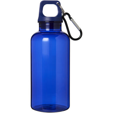Бутылка для воды из переработанного пластика Oregon емкостью 400 мл с карабином, сертифицированная RCS, цвет синый - 10077852- Фото №2