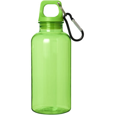 Бутылка для воды из переработанного пластика Oregon емкостью 400 мл с карабином, сертифицированная RCS, цвет зеленый - 10077861- Фото №2