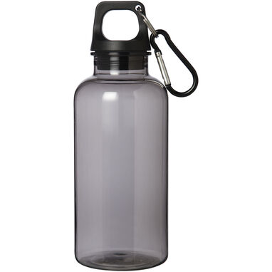 Бутылка для воды из переработанного пластика Oregon емкостью 400 мл с карабином, сертифицированная RCS, цвет черный - 10077890- Фото №2