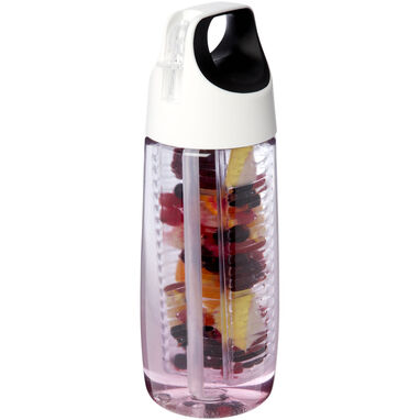 Спортивная бутылка HydroFruit из переработанного пластика объемом 700 мл с откидной крышкой и заварочным устройством, цвет прозрачный - 10078401- Фото №1