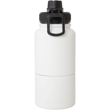 Спортивная бутылка Dupeca с изоляцией из нержавеющей стали, сертифицированная RCS по стандарту RCS, емкостью 840 мл, цвет белый - 10078701- Фото №3