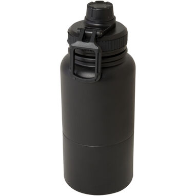 Спортивная бутылка Dupeca с изоляцией из нержавеющей стали, сертифицированная RCS по стандарту RCS, емкостью 840 мл, цвет черный - 10078790- Фото №1