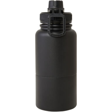 Спортивная бутылка Dupeca с изоляцией из нержавеющей стали, сертифицированная RCS по стандарту RCS, емкостью 840 мл, цвет черный - 10078790- Фото №3