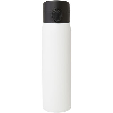 Изолированная бутылка из переработанной нержавеющей стали емкостью 450 мл, сертифицированная RCS по стандарту Sika, цвет белый - 10078801- Фото №2