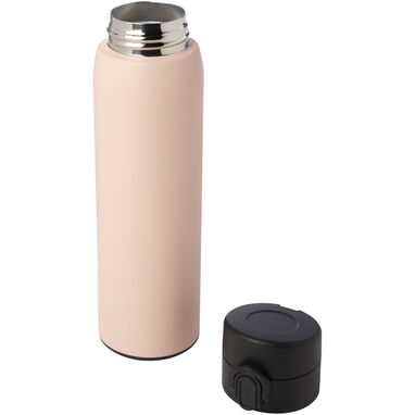 Изолированная бутылка из переработанной нержавеющей стали емкостью 450 мл, сертифицированная RCS по стандарту Sika, цвет розовый - 10078840- Фото №3