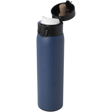 Ізольована пляшка із переробленої нержавіючої сталі 450 мл, колір синій - 10078851- Фото №4