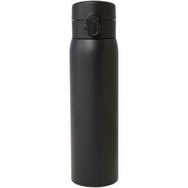 Ізольована пляшка із переробленої нержавіючої сталі 450 мл, колір чорний - 10078890- Фото №2
