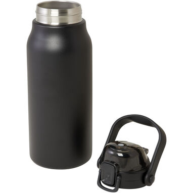 Бутылка Giganto емкостью 1600 мл из переработанной меди и нержавеющей стали, сертифицированная RCS, с вакуумной изоляцией, цвет черный - 10078990- Фото №3