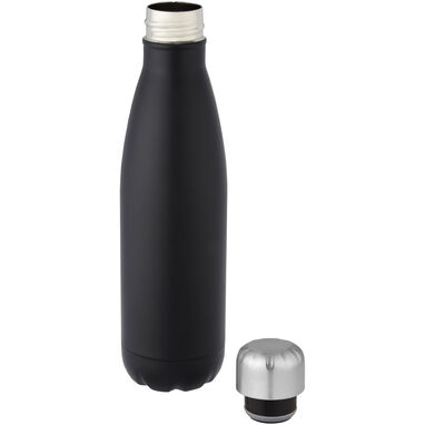 Бутылка Cove емкостью 500 мл из переработанной нержавеющей стали, сертифицированная RCS, с вакуумной изоляцией, цвет черный - 10079090- Фото №3