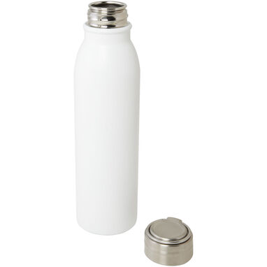 Бутылка для воды Harper объемом 700 мл из нержавеющей стали, сертифицированная RCS, с металлической петлей, цвет белый - 10079201- Фото №3