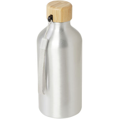 Бутылка для воды Malpeza объемом 500 мл из переработанного алюминия, сертифицированная RCS, цвет серебряный - 10079481- Фото №1