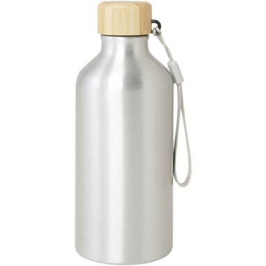 Бутылка для воды Malpeza объемом 500 мл из переработанного алюминия, сертифицированная RCS, цвет серебряный - 10079481- Фото №2