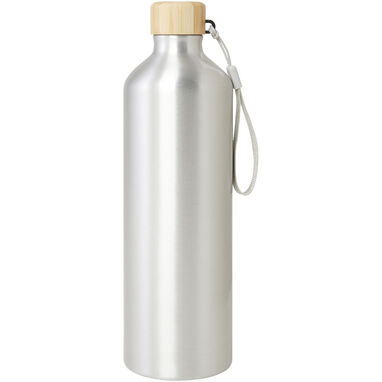 Бутылка для воды Malpeza 1000 мл из переработанного алюминия, сертифицированная RCS, цвет серебряный - 10079681- Фото №2