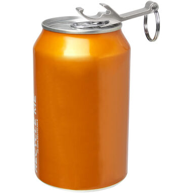 Открывалка для бутылок и банок Tao RCS из переработанного алюминия с брелоком, цвет серебряный - 10457181- Фото №4