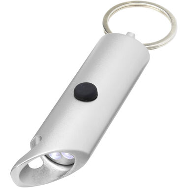 Светодиодная лампа Flare RCS из переработанного алюминия IPX и открывалка для бутылок с брелком, цвет серебряный - 10457481- Фото №1