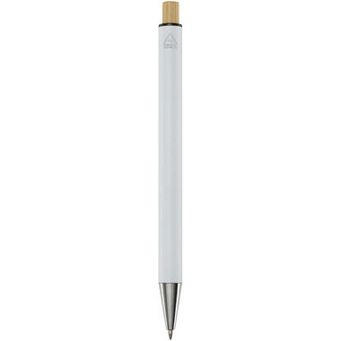 Кулькова ручка Cyrus із переробленого алюмінію, колір білий - 10787401- Фото №2