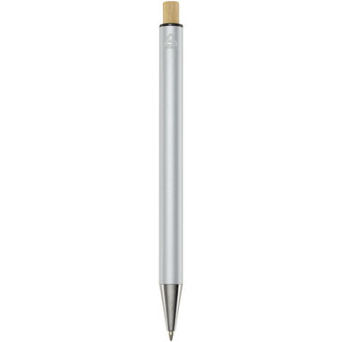 Кулькова ручка Cyrus із переробленого алюмінію, колір срібний - 10787481- Фото №2
