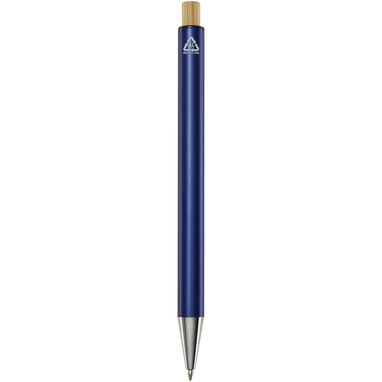 Кулькова ручка Cyrus із переробленого алюмінію, колір темно-синій - 10787555- Фото №2
