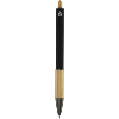 Кулькова ручка Darius з переробленого алюмінію, колір чорний - 10787690- Фото №2