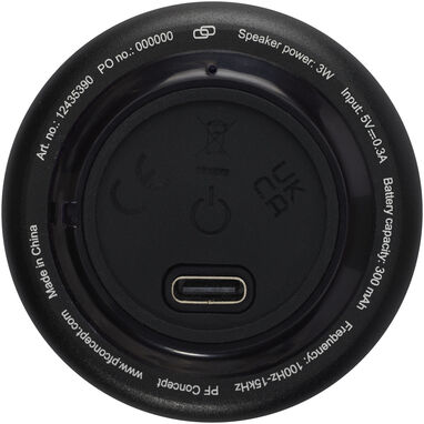 Міні-динамік Bluetooth® Rise 3W RCS, колір чорний - 12435390- Фото №4