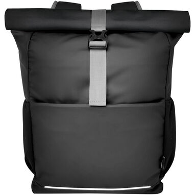 Водонепроницаемая велосипедная сумка Aqua 15 дюймов GRS объемом 20 л из переработанного материала, цвет черный - 13005090- Фото №4