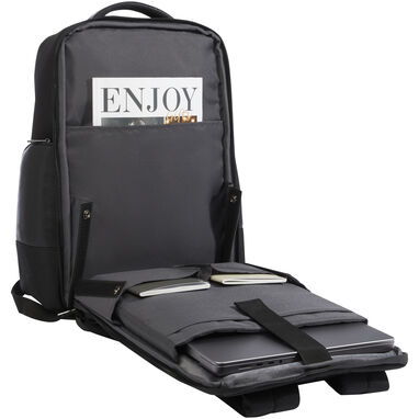 Рюкзак для ноутбука Expedition Pro с экраном 15,6 дюйма GRS, 25 л, из переработанного материала, цвет черный - 13005690- Фото №6