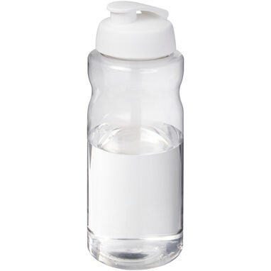Спортивная бутылка H2O Active® Big Base объемом 1 литр с откидной крышкой, цвет белый - 21017501- Фото №1