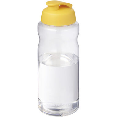 Спортивная бутылка H2O Active® Big Base объемом 1 литр с откидной крышкой, цвет желтый - 21017511- Фото №1