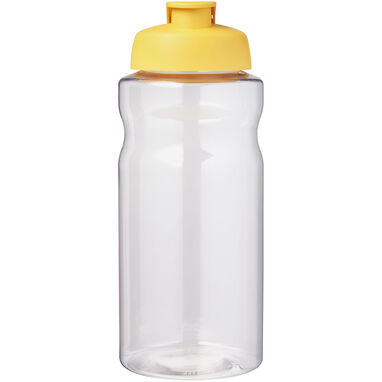 Спортивная бутылка H2O Active® Big Base объемом 1 литр с откидной крышкой, цвет желтый - 21017511- Фото №2