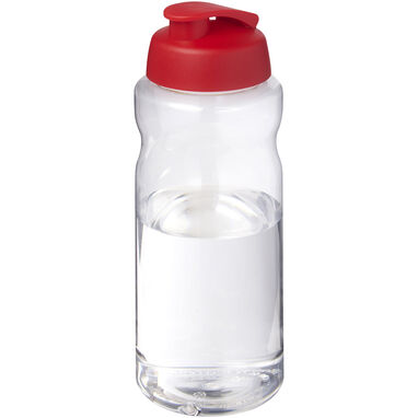 Спортивная бутылка H2O Active® Big Base объемом 1 литр с откидной крышкой, цвет красный - 21017521- Фото №1