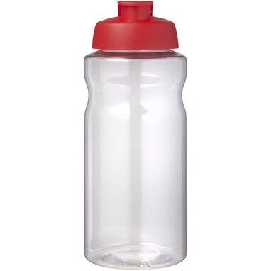 Спортивная бутылка H2O Active® Big Base объемом 1 литр с откидной крышкой, цвет красный - 21017521- Фото №2