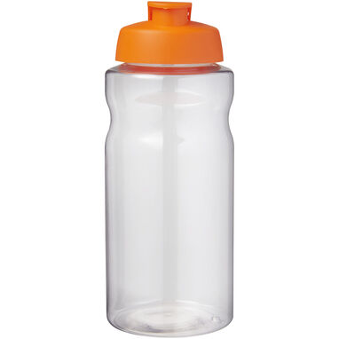 Спортивная бутылка H2O Active® Big Base объемом 1 литр с откидной крышкой, цвет оранжевый - 21017531- Фото №2