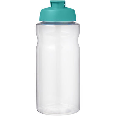 Спортивная бутылка H2O Active® Big Base объемом 1 литр с откидной крышкой, цвет голубой - 21017551- Фото №2