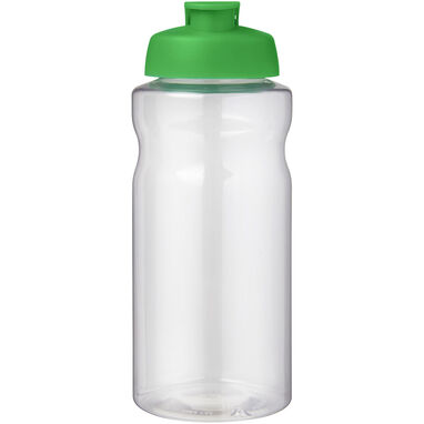 Спортивная бутылка H2O Active® Big Base объемом 1 литр с откидной крышкой, цвет зеленый - 21017561- Фото №2