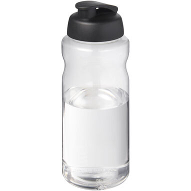 Спортивная бутылка H2O Active® Big Base объемом 1 литр с откидной крышкой, цвет черный - 21017590- Фото №1